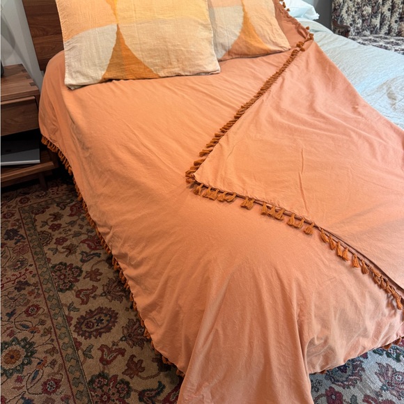Urban Outfitters Orange Duvet Cover Bedding - Picture 1 of 5